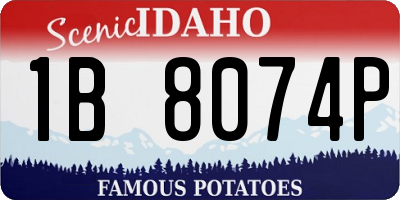 ID license plate 1B8074P