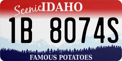 ID license plate 1B8074S