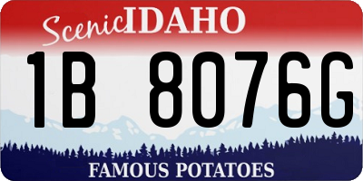 ID license plate 1B8076G