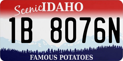 ID license plate 1B8076N