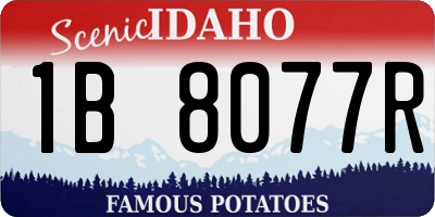 ID license plate 1B8077R