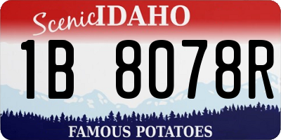 ID license plate 1B8078R