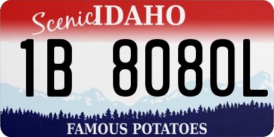 ID license plate 1B8080L