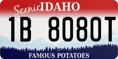 ID license plate 1B8080T