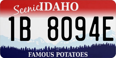 ID license plate 1B8094E