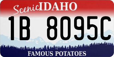 ID license plate 1B8095C