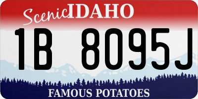 ID license plate 1B8095J