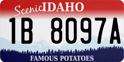 ID license plate 1B8097A