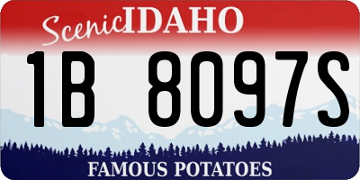 ID license plate 1B8097S