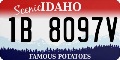 ID license plate 1B8097V