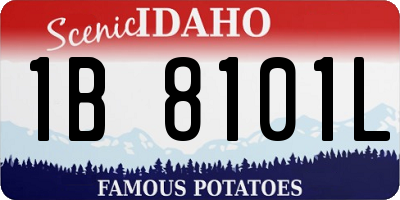 ID license plate 1B8101L