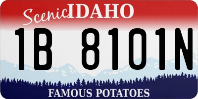 ID license plate 1B8101N