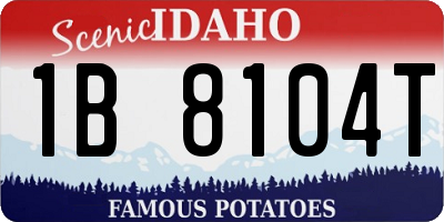 ID license plate 1B8104T