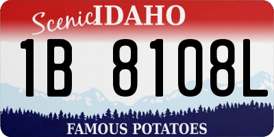 ID license plate 1B8108L
