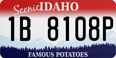 ID license plate 1B8108P