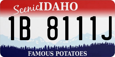 ID license plate 1B8111J