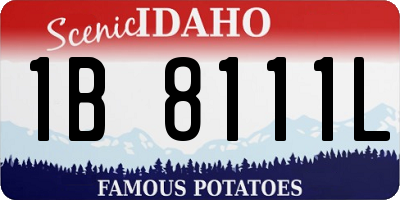 ID license plate 1B8111L