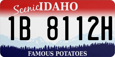 ID license plate 1B8112H