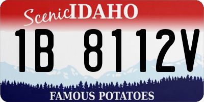 ID license plate 1B8112V