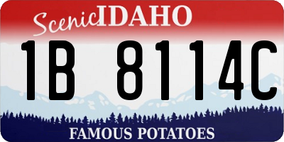 ID license plate 1B8114C