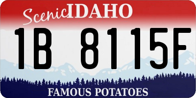 ID license plate 1B8115F