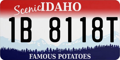 ID license plate 1B8118T