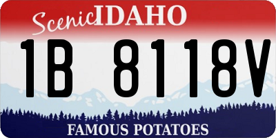ID license plate 1B8118V