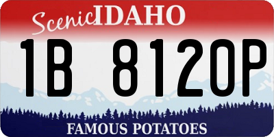 ID license plate 1B8120P