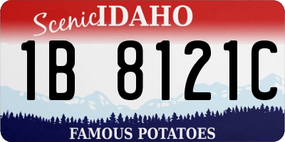 ID license plate 1B8121C