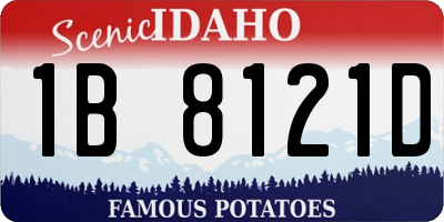 ID license plate 1B8121D
