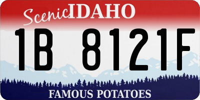 ID license plate 1B8121F