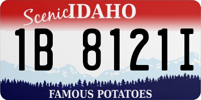 ID license plate 1B8121I