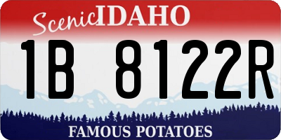 ID license plate 1B8122R