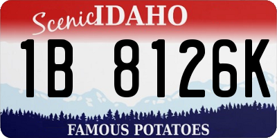 ID license plate 1B8126K