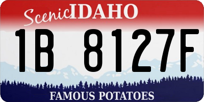ID license plate 1B8127F
