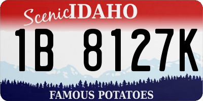 ID license plate 1B8127K
