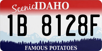 ID license plate 1B8128F