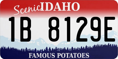 ID license plate 1B8129E