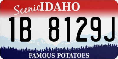 ID license plate 1B8129J