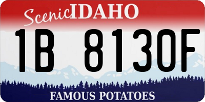 ID license plate 1B8130F