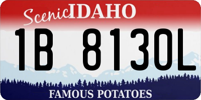 ID license plate 1B8130L
