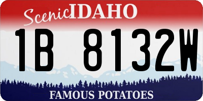 ID license plate 1B8132W