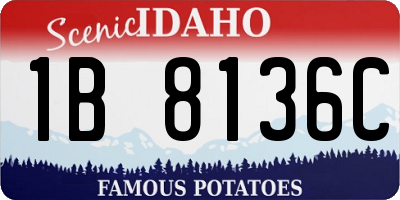 ID license plate 1B8136C