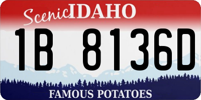 ID license plate 1B8136D