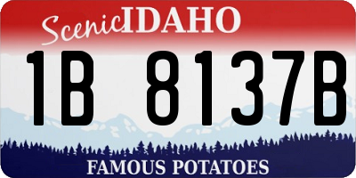 ID license plate 1B8137B
