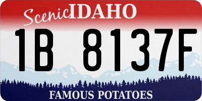 ID license plate 1B8137F