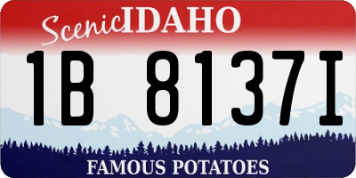 ID license plate 1B8137I