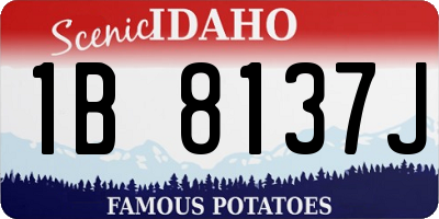ID license plate 1B8137J