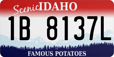 ID license plate 1B8137L