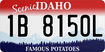 ID license plate 1B8150L